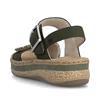 Rieker Double Velcro Strap Sandal - Moss
